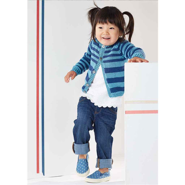 Rowan Aggie Children & Babies Cardigan Knitting Pattern using Baby Merino Silk DK | Digital Download (ZB195-00002) - Main Image