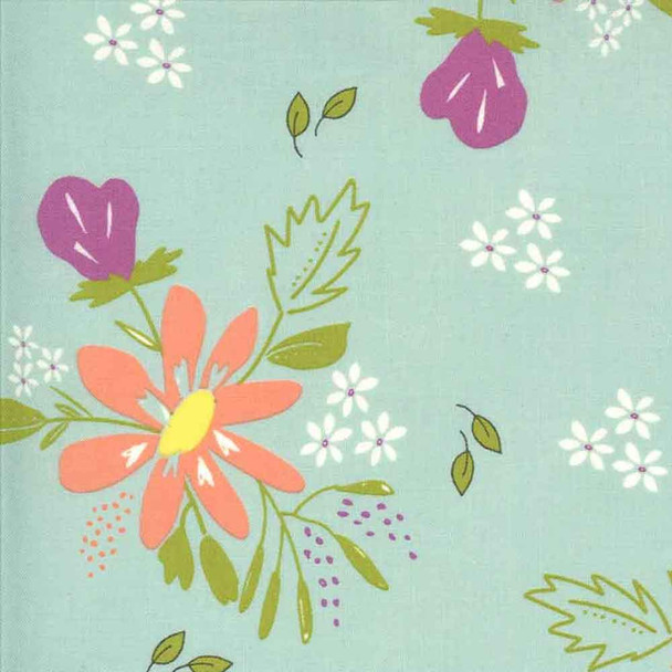 Balboa Sherri & Chelsi Moda Fabric | 37590-16 Ice Blue Large Florals