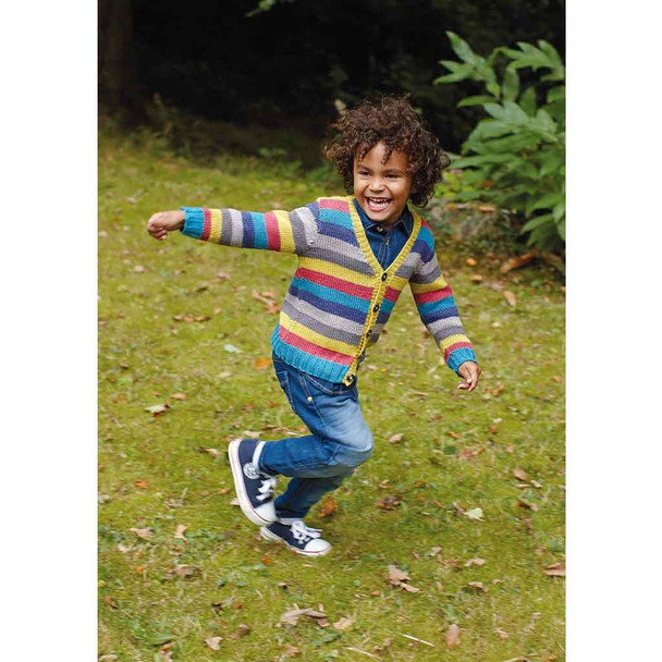 Rowan Outlaw Children & Babies Cardigan Knitting Pattern using Summerlite DK | Digital Download (ZB218-00006) - Main Image