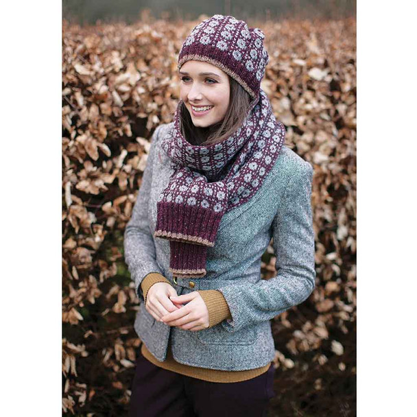 Rowan Wilkie Hat & Scarf Womens Knitting Pattern using Cashmere Tweed | Digital Download (ZB228-00006) - Main Image
