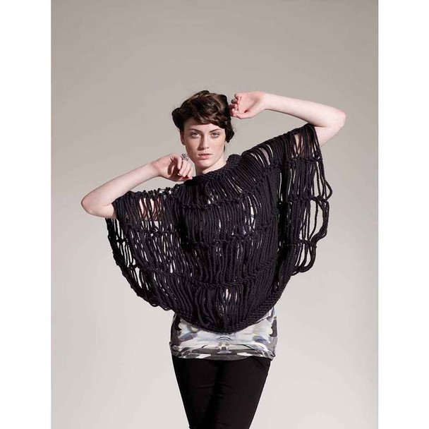 Rowan Suspend Poncho Womens Knitting Pattern using Big Wool   | Digital Download (ZB098-00006) - Main Image