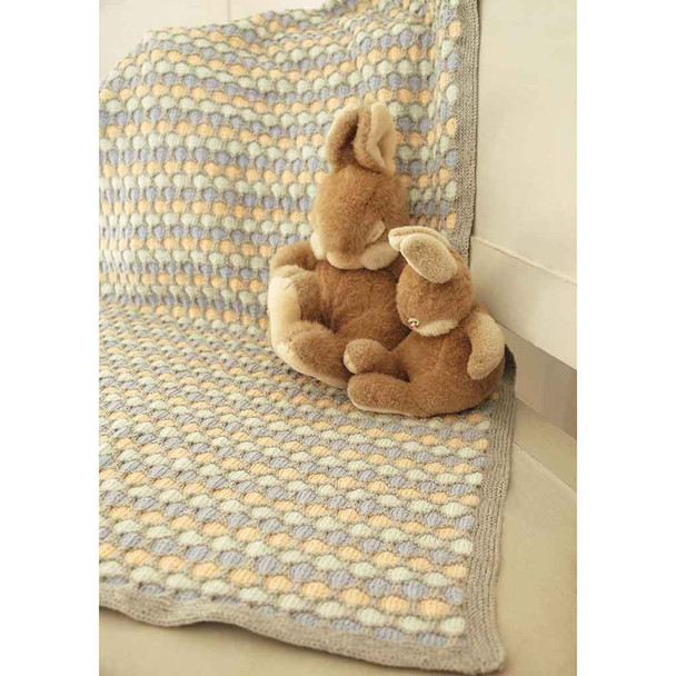 Rowan Farrow Blanket Baby accessories Knitting Pattern using Super Fine Merino 4ply | Digital Download (ZB186-00005) - Main Image