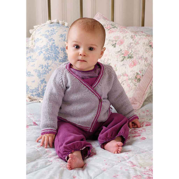 Rowan Barrie Baby Cardigan Knitting Pattern using Baby Merino Silk DK | Digital Download (ZB116-00002) - Main Image