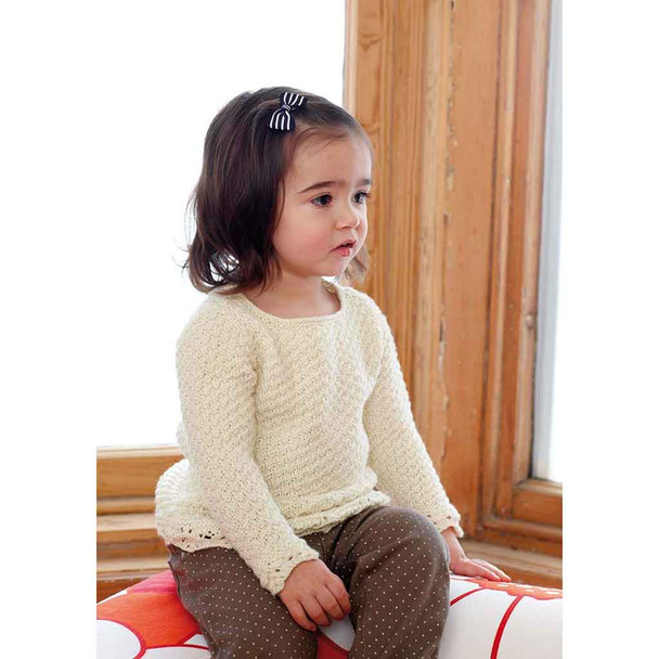 Rowan Dahl Baby Sweater Knitting Pattern using Baby Merino Silk DK | Digital Download (ZB116-00008) - Main Image