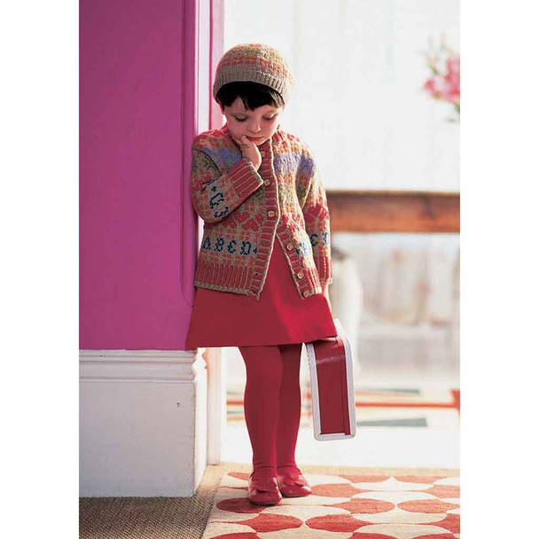 Rowan Apricot Childrens Cardigan Knitting Pattern using Baby Merino Silk DK | Digital Download (ROWEB-01113-0001) - Main Image