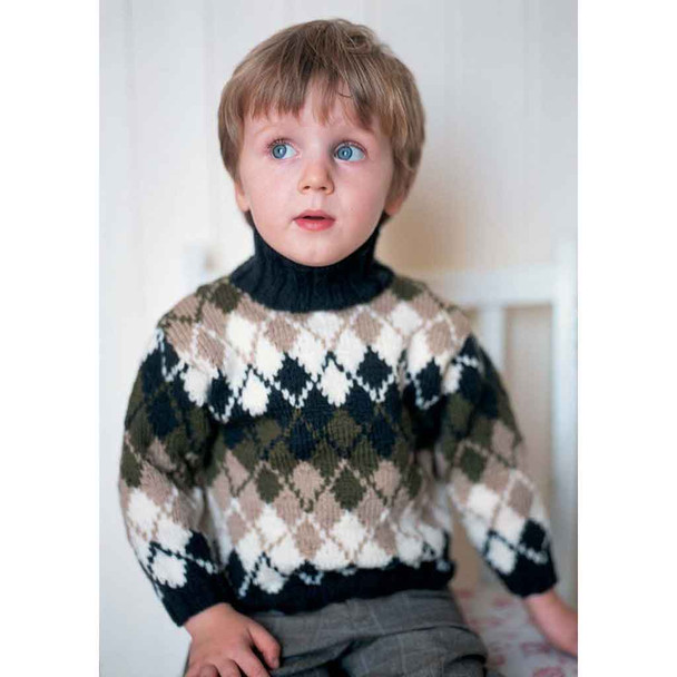 Rowan Chestnut Childrens Sweater Knitting Pattern using Baby Merino Silk DK | Digital Download (ROWEB-01113-0003) - Main Image