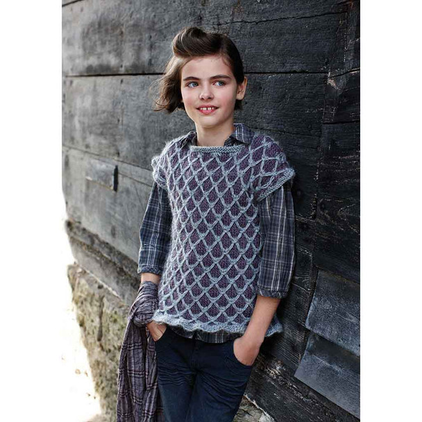 Rowan Imogen Childrens Sweater Knitting Pattern using Cocoon | Digital Download (ZB95-00012) - Main Image