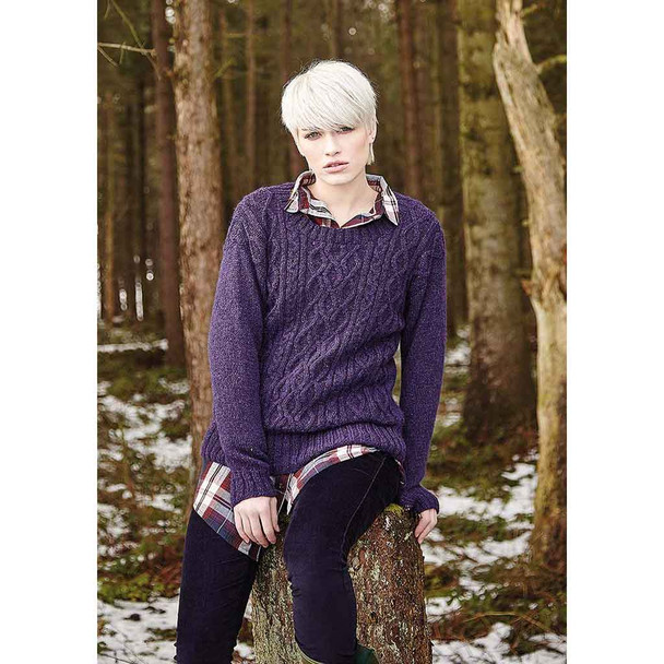 Rowan Crowden Womens Sweater Knitting Pattern using Alpaca Merino DK | Digital Download (ZB179-00001) - Main Image