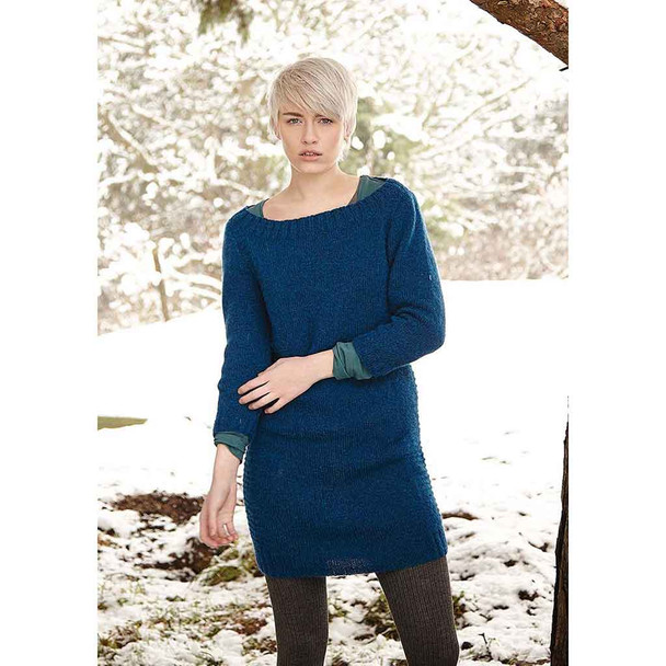 Rowan Langsett Womens Jumper Dress Knitting Pattern using Alpaca Merino DK | Digital Download (ZB179-00004) - Main Image