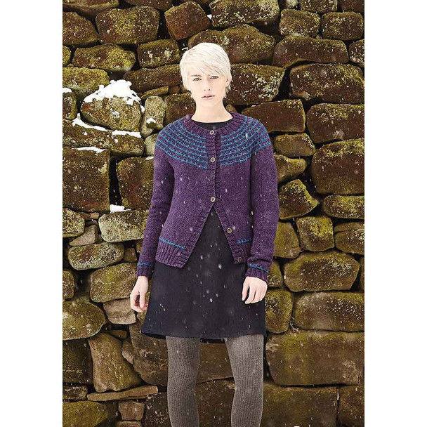 Rowan Toost Womens Cardigan Knitting Pattern using Alpaca Merino DK | Digital Download (ZB179-00010) - Main Image