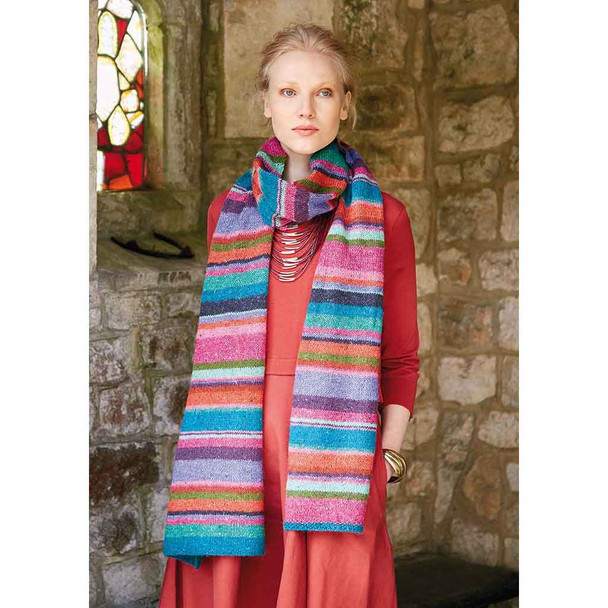 Rowan Vibrant Stripe Accessories Knitting Pattern using Felted Tweed | Digital Download (ZB245-00006) - Main Image