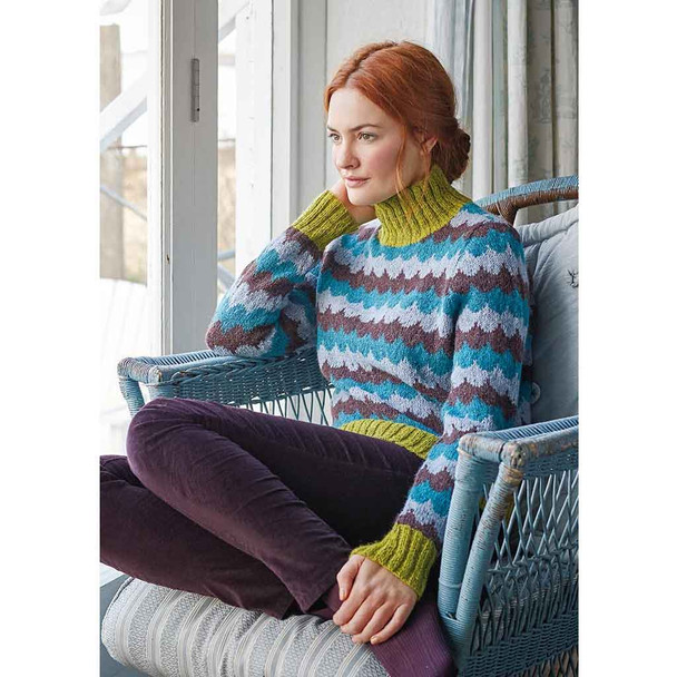 Rowan Column Ladies Sweater Knitting Pattern using Felted Tweed | Digital Download (ZB239-00002) - Main Image