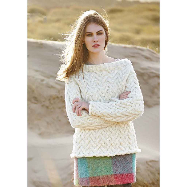 Rowan Swale Womens Sweater Knitting Pattern using Brushed Fleece | Digital Download (ZB161-00013) - Main Image