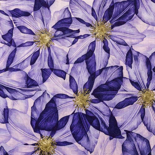 Summers Day | Fabric Freedom | F902-4 | Clematis Purple