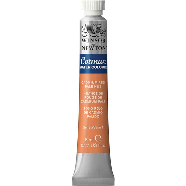 Winsor & Newton Cotman Water Colour 8ml Tubes | Cadmium Red Pale Hue