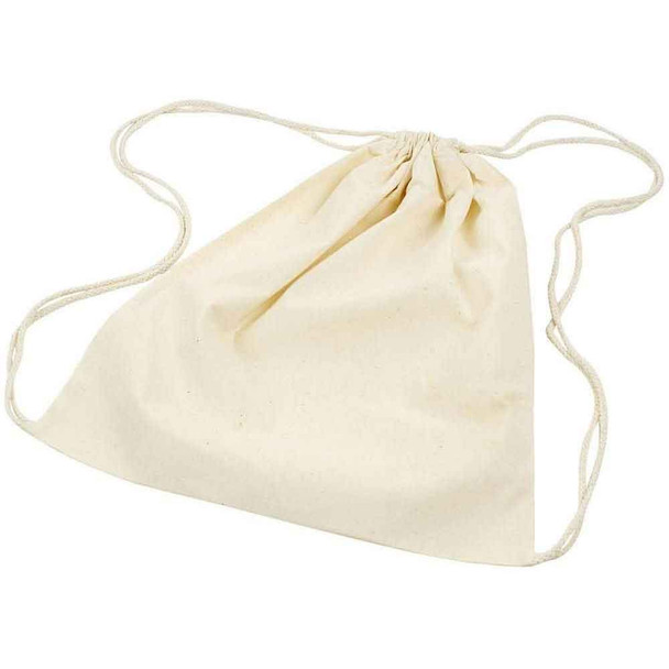 37 x 41cm Drawstring Canvas Bag | Natural Coloured | Creativ Company