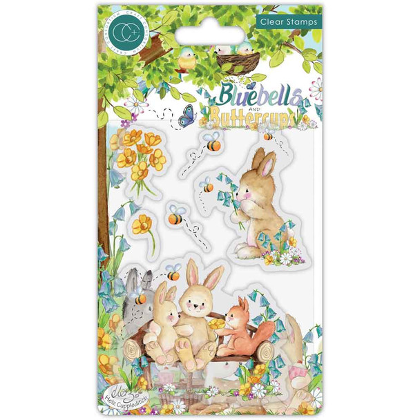 Craft Consortium | Helz Cuppleditch | Bluebells and Buttercups | Bench Stamp Set, 6pcs