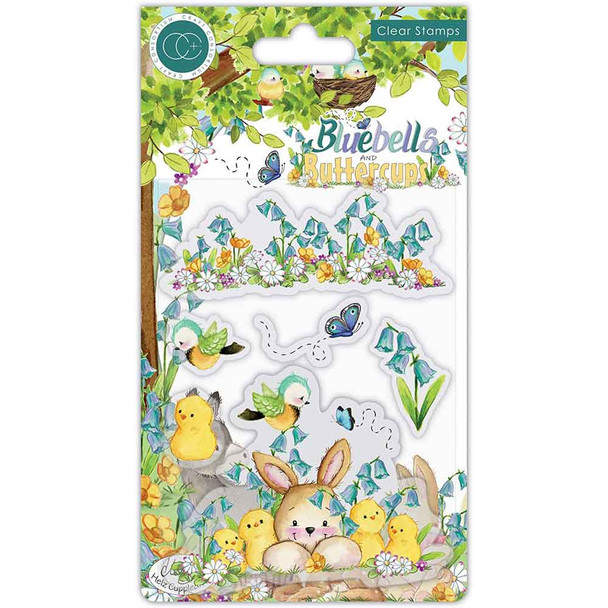 Craft Consortium | Helz Cuppleditch | Bluebells and Buttercups | Chicks Stamp Set, 6pcs - Main Image