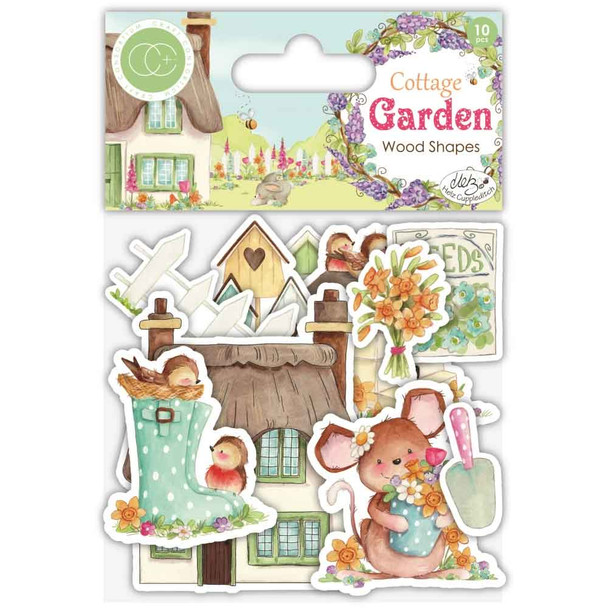  Laser Cut Cottage Garden Wooden Shapes - Main Image