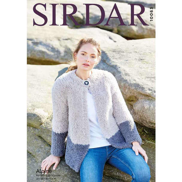 Sirdar Ladies Jacket Knitting Pattern in Sirdar Alpine Knitting Yarn | Pattern No. 10063