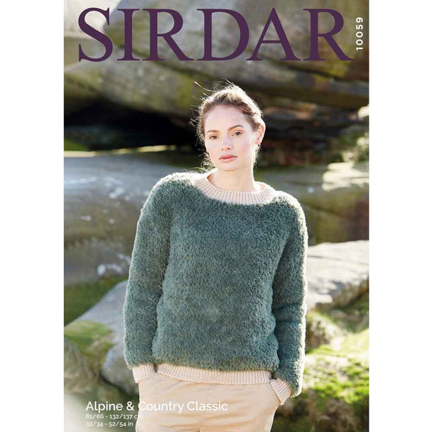 Sirdar Ladies Jacket Knitting Pattern in Sirdar Alpine & Country Classic Knitting Yarn | Pattern No. 10059