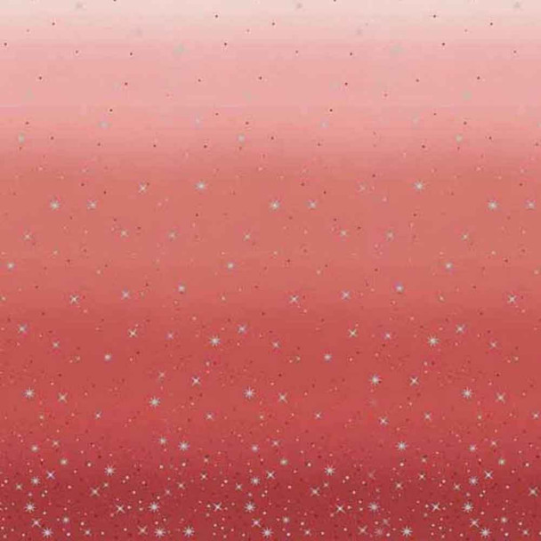 Ombre Fairy Dust Metallic V and Co Moda Fabric | 10871-318M Cranberry
