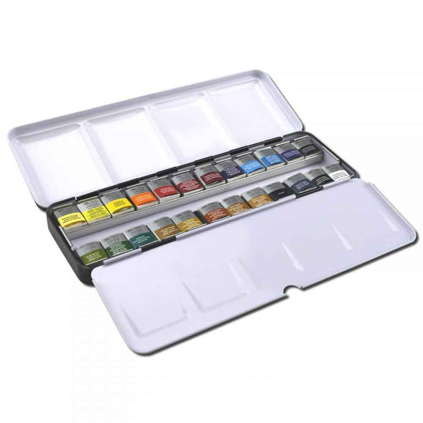 Winsor & Newton Professional Watercolour | Lightweight Sketchers Box | 24 Half Pans