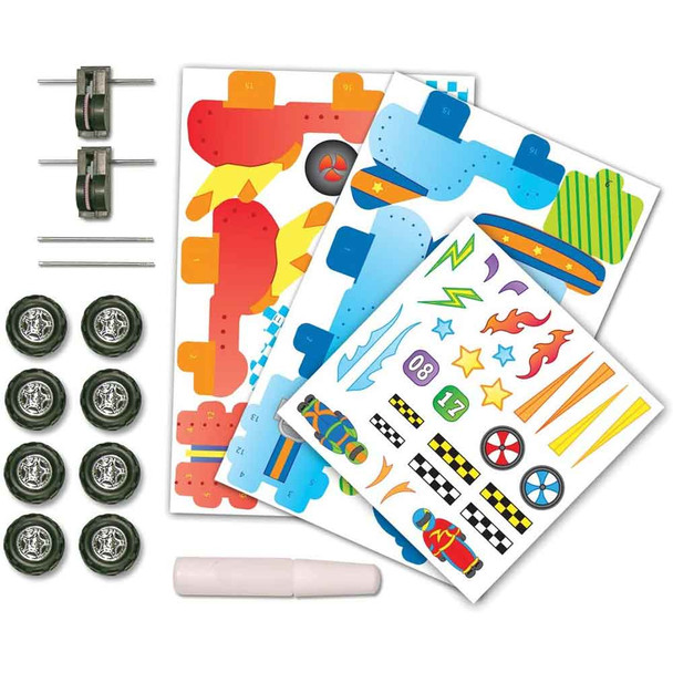 Cardboard Race Cars | Creativity for Kids Mini Kits | Faber-Castell - Inside