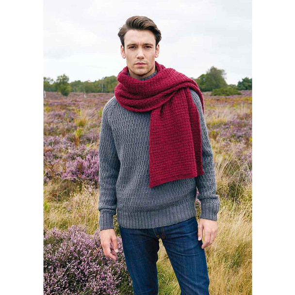 Rowan Fingle Scarf Mens Accessories Knitting Pattern using Moordale | Digital Download (ZB246-00006) - Main Image