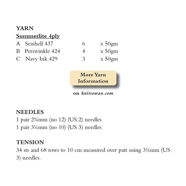 Rowan Stilt Womens Accessories Knitting Pattern using Summerlite 4ply | Digital Download (ZB248-00013) - Pattern Table