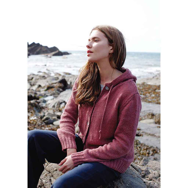 Rowan Bondi Womens Hooded Jacket Knitting Pattern using Denim Revive | Digital Download (ZB249-00002) - Main Image