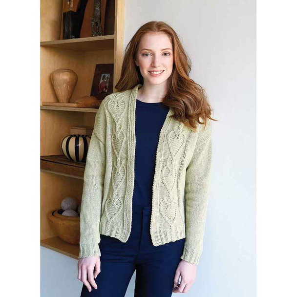 Rowan Spirit Womens Cardigan Knitting Pattern using Cotton Cashmere | Digital Download (ZB255-00005) - Main Image