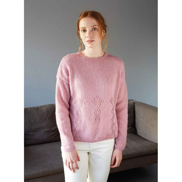 Rowan Feathery Womens Sweater Knitting Pattern using Alpaca Classic | Digital Download (ZB255-00006) - Main Image
