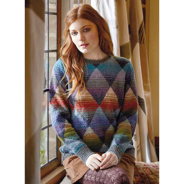 Rowan Shaded Diamond Womens Jumper Knitting Pattern using Felted Tweed | Digital Download (ZB252-00005) - Main Image