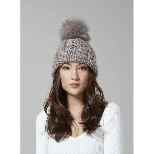Rowan Dusk Hat Womens Knitting Pattern using Big wool | Digital Download (ZB263-00001) - Main Image
