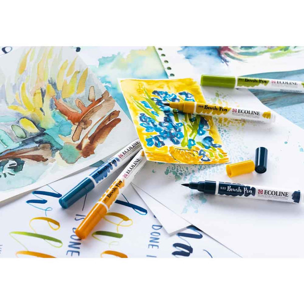 Royal Talens | Van Gogh Museum Range | Ecoline Pen Set of 5 Brush Pens