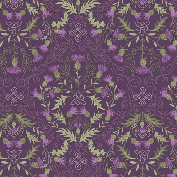 Loch Lewis | Lewis and Irene | A541.3 Thistle on Dark Purple