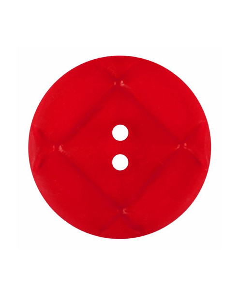 Dill Buttons | 2 Hole Criss Cross Button with Matt Surface | 18mm | Bright Red