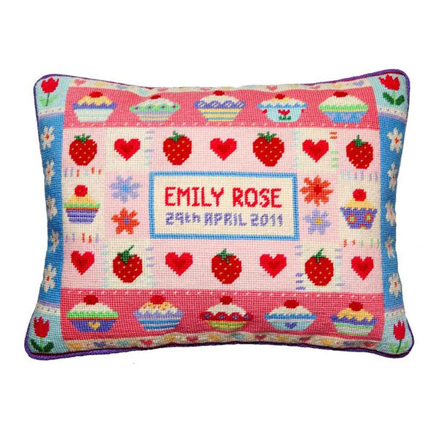 Strawberry Cupcake Tapestry Kit | 14"x18" (35cm x 46cm) | Jolly Red - Main Image