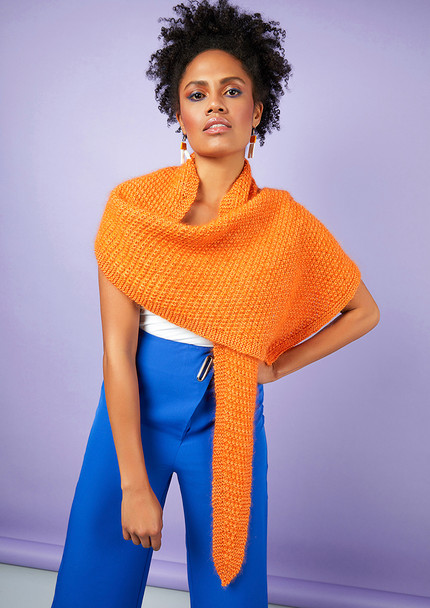 Aperol Scarf by Quail Studio | Rowan Summerlite DK and Kidsilk Haze Yarn Pack Including Pattern Book and Needles