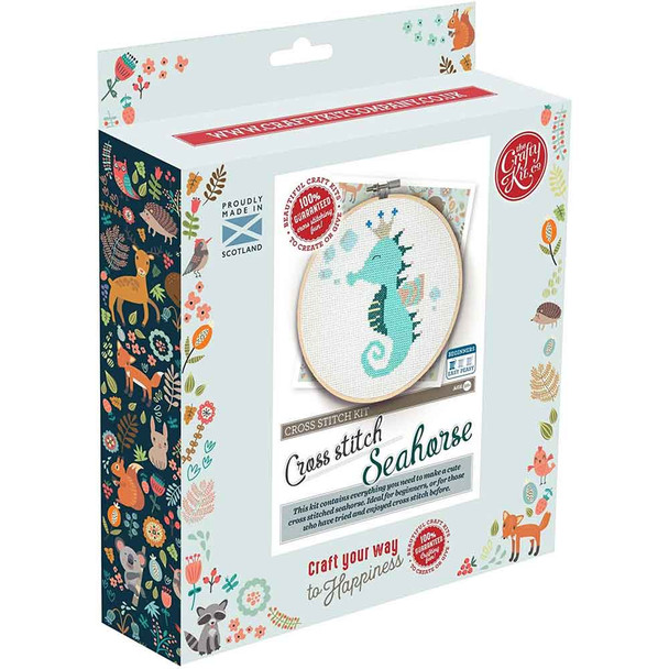 Cross Stitch Seahorse | Cross Stitch Kit | Crafty Kit Company - Main Image