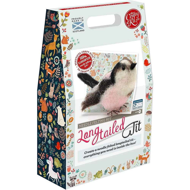 Long Tailed Tit Needle Felting Kit | The Crafty Kit Co. - Main Image