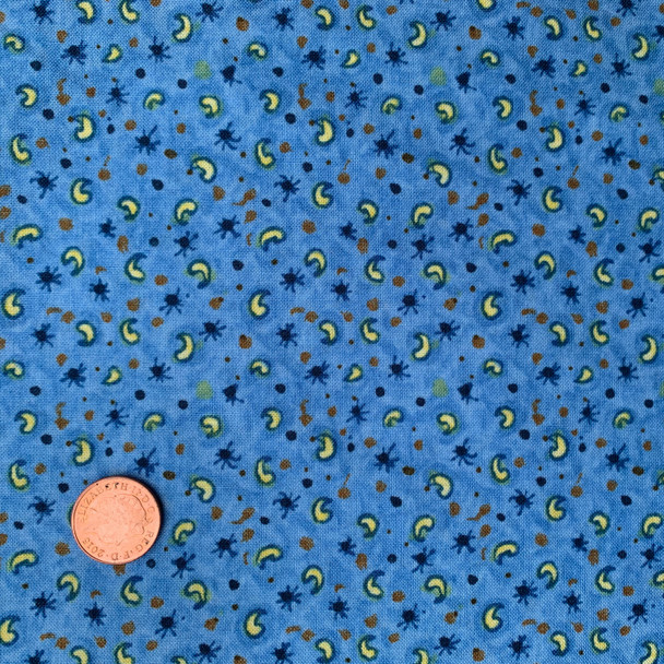 Holly Hobby Fabrics | SPX Fabrics | Small Moons on Blue | 24080BLUE11D | Half Metre Units