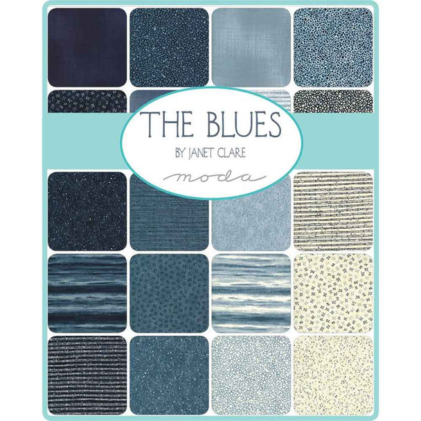 The Blues | Janet Clare | Moda Fabrics | Fabric Charm Pack