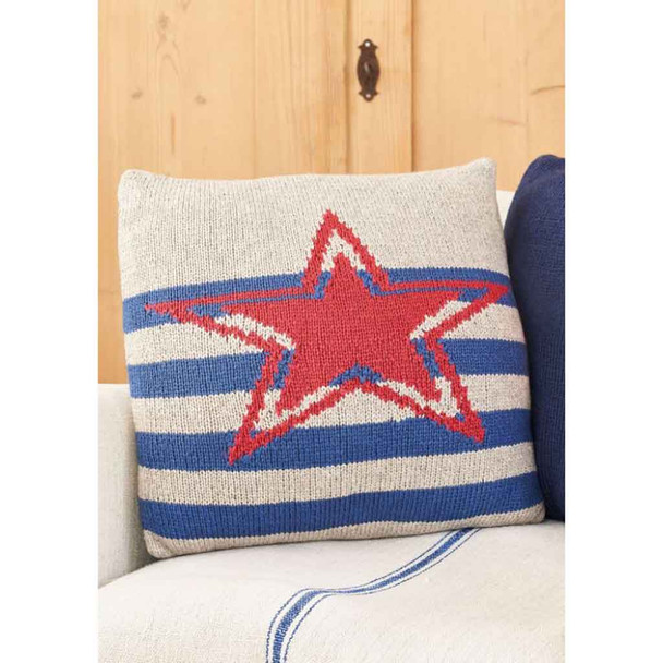 Rowan Starburst Cushion N/R Knitting Pattern using Softyak DK | Digital Download (ZB271-00001) - Main Image