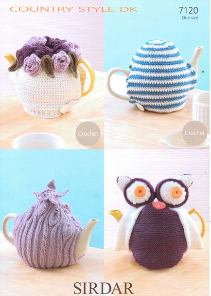 Knitted and Crocheted Tea Cosies Patterns | Sirdar Country Style DK 7120