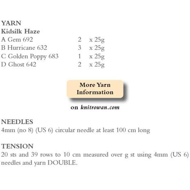 Rowan Dreng Scarf Unisex Knitting Pattern using Kidsilk Haze | Digital Download (ZB275-00010) - Pattern Table