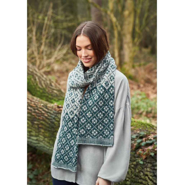 Rowan Lattice Scarf Womens Knitting Pattern using Alpaca Soft DK | Digital Download (ZB276-00005) - Main Image