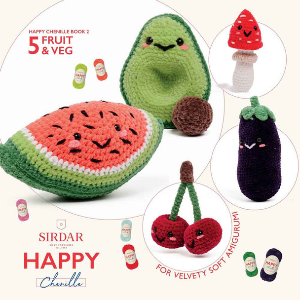 Sirdar Happy Chenille | Fruit & Veg | Happy Chenille Book 2 | 5 a Day Friends - Main Image