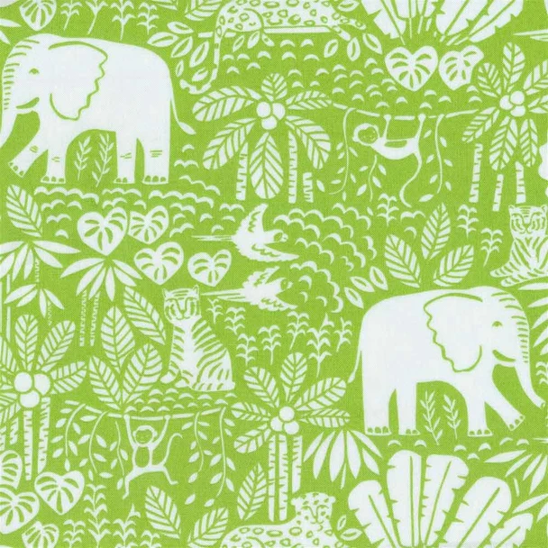 Jungle Paradise Stacy lest Hsu Moda Fabric | 20785-19 Seedling